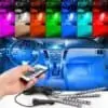 Φώτα Εσωτερικού Χώρου Αυτοκινήτου RGB LED 12V με Τηλεχειρισμό