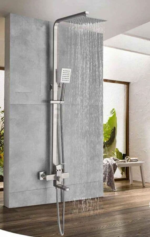 Alternative view of Ρυθμιζόμενη Στήλη Ντουζ με Μπαταρία Ματ P-302