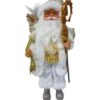 Χριστουγεννιάτικη Φιγούρα Άγιος Βασίλης Λευκό Χρυσό 60cm Διακοσμητικό Υψηλής Ποιότητας