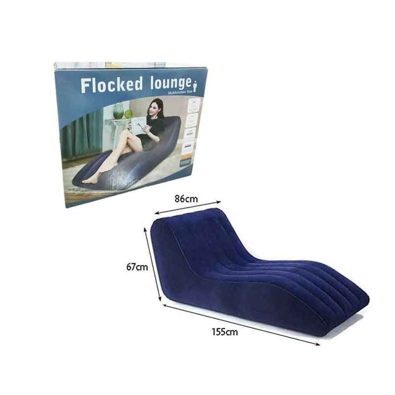 Άνετη Φουσκωτή Ξαπλώστρα Βελούδινη 155 x 86 x 67cm  Inflatable Flocked Lounge Chair