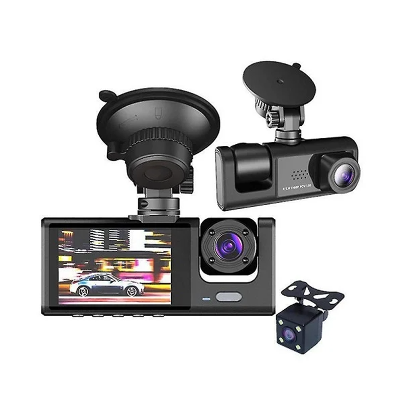 Καταγραφικό Αυτοκινήτου με 3 Κάμερες και Οθόνη FHD 1080p