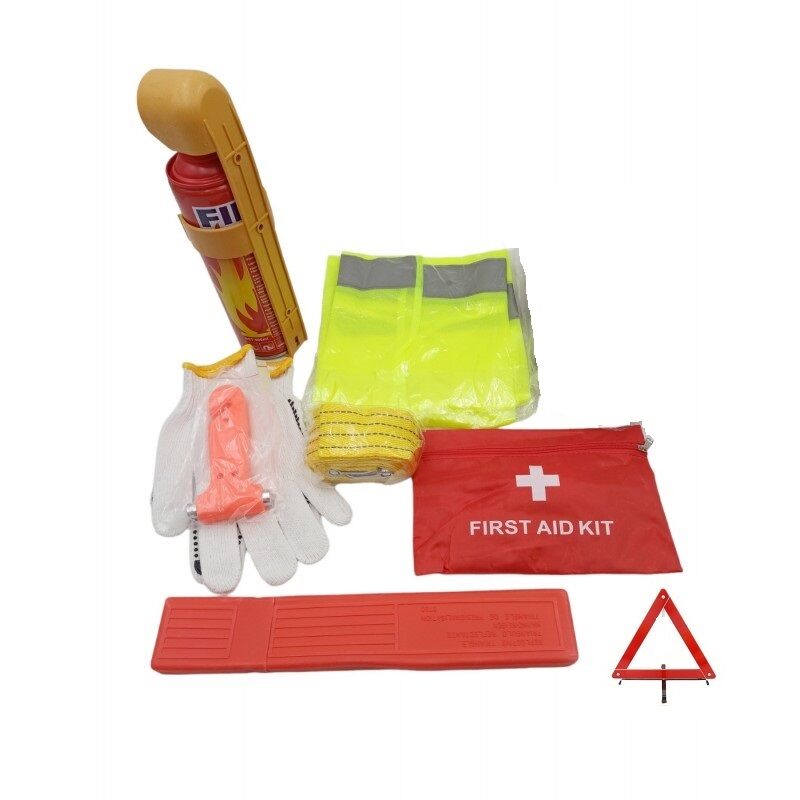 Σετ Εκτάκτου Ανάγκης Οδικής Ασφάλειας Αυτοκινήτου 8 Τεμάχια